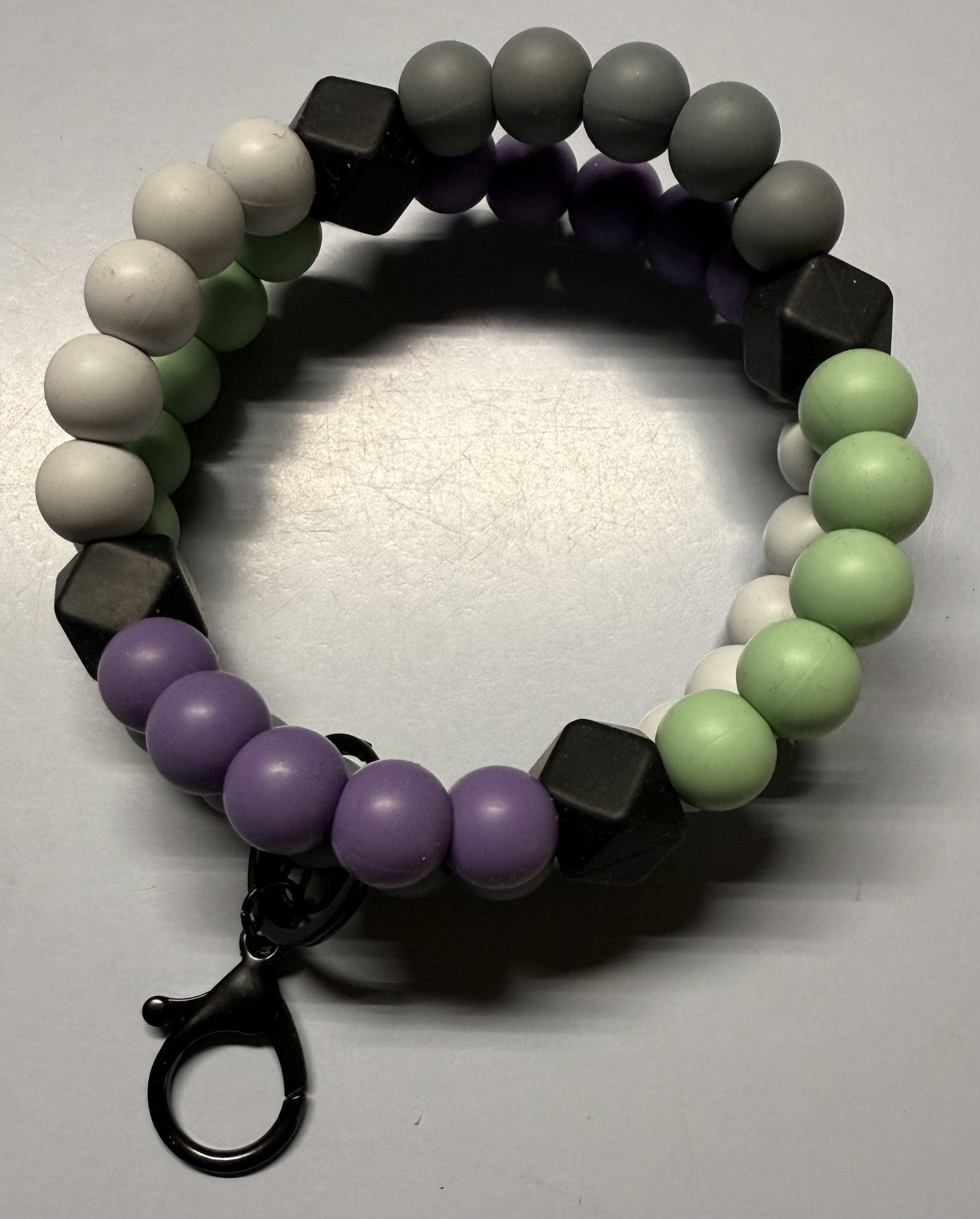 Double Beaded Keychain Wristlet