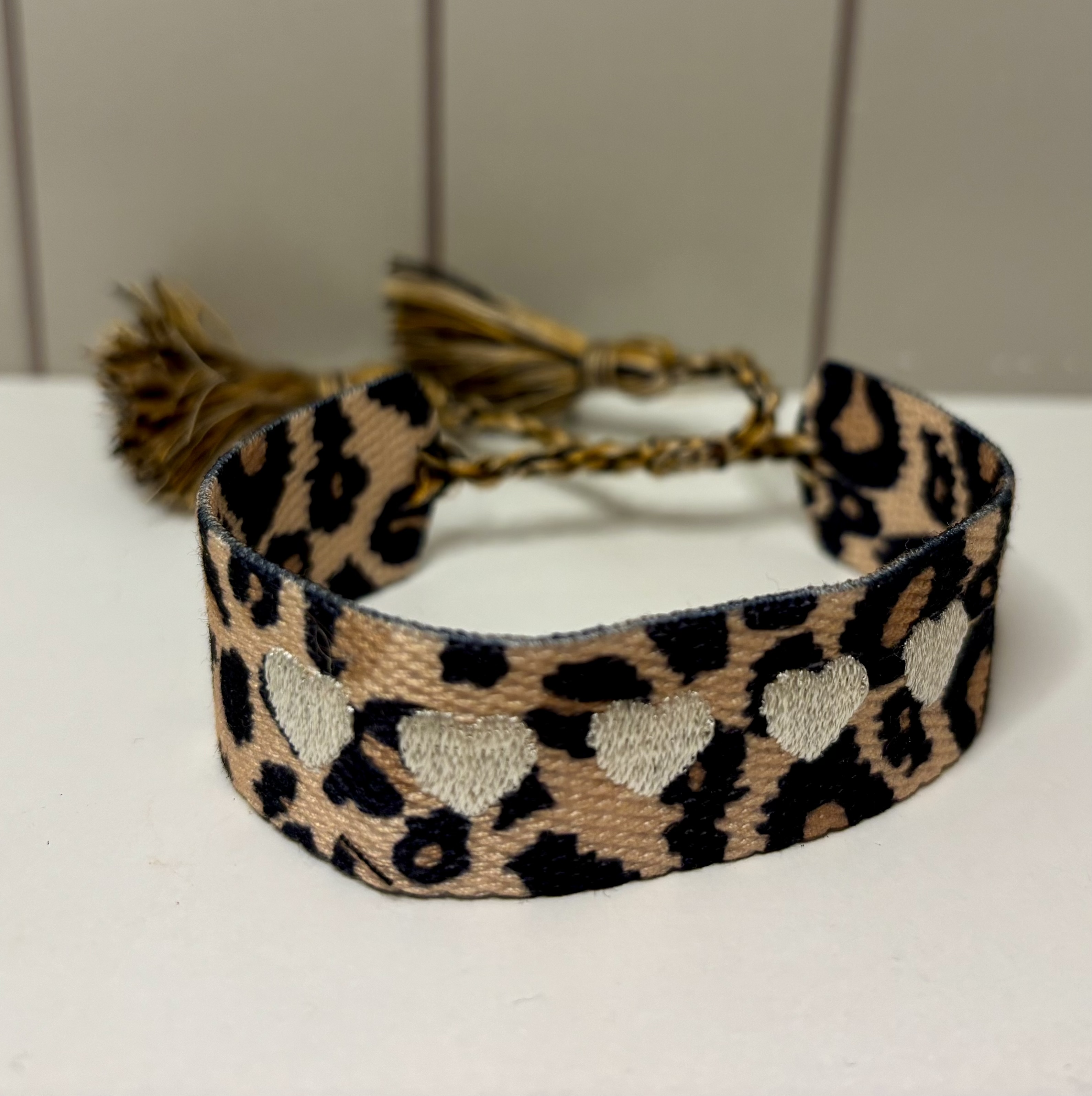 Bracelet brode cœurs Jane