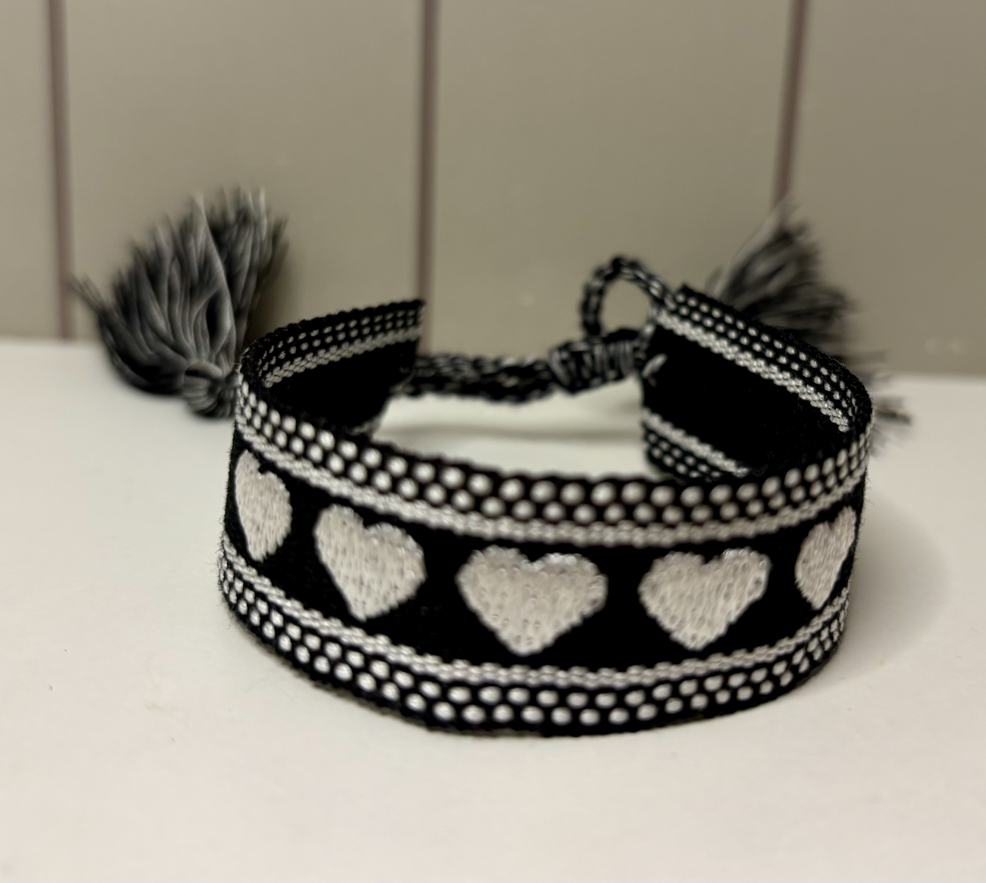 Bracelet brode cœurs Jane