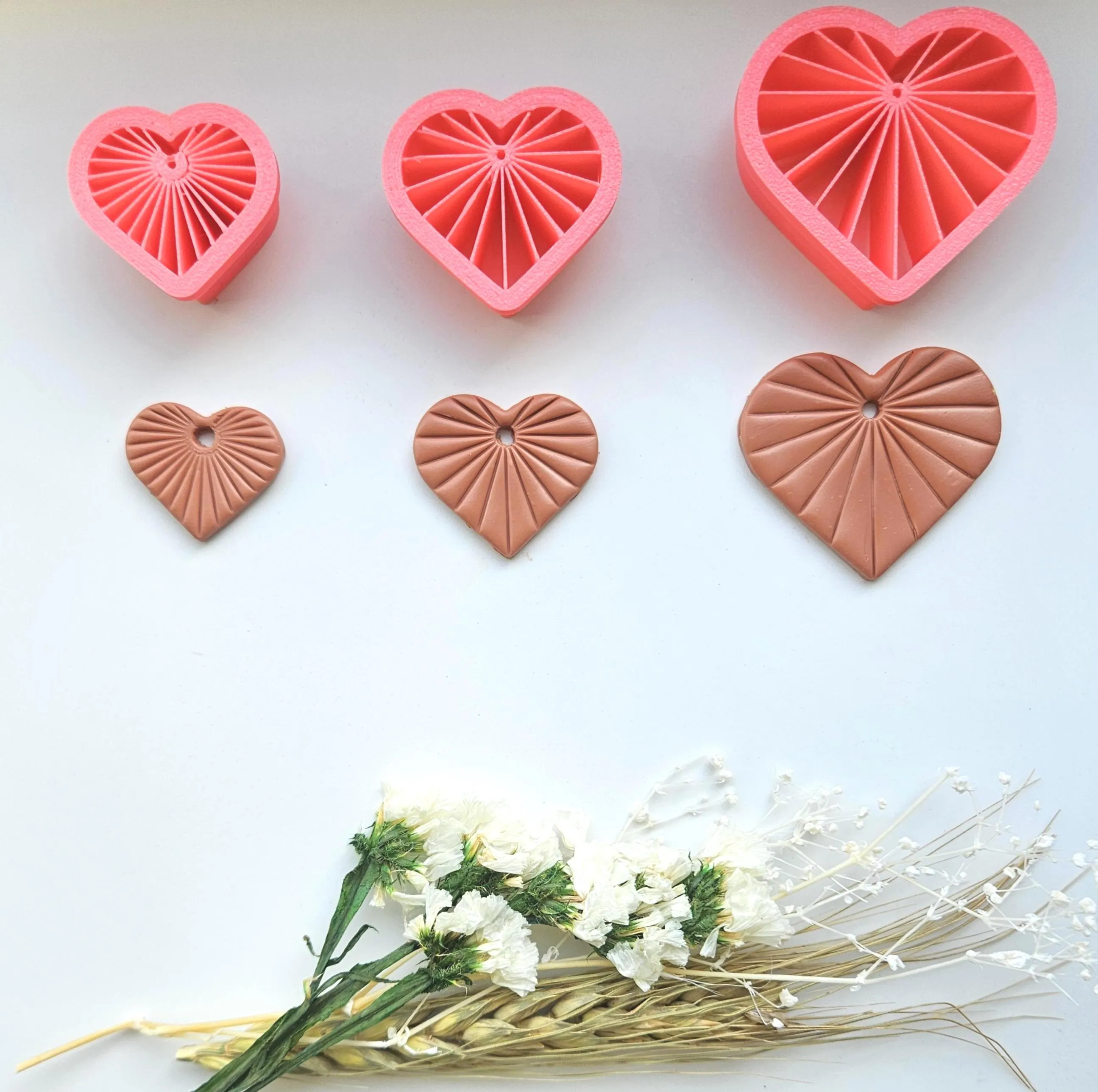 Emporte-pièces en forme de coeur strié