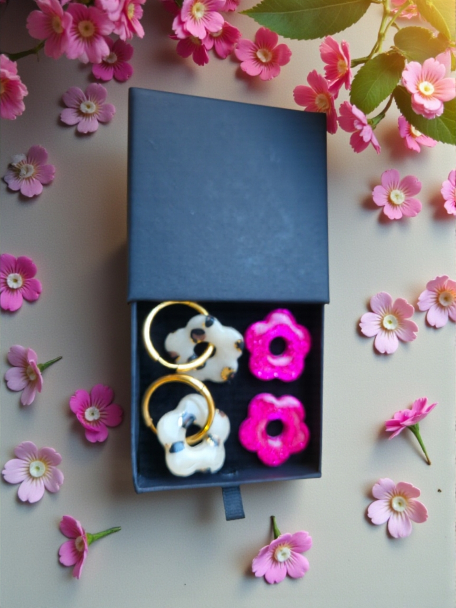 Coffret 2 paire + Une paire de Créoles