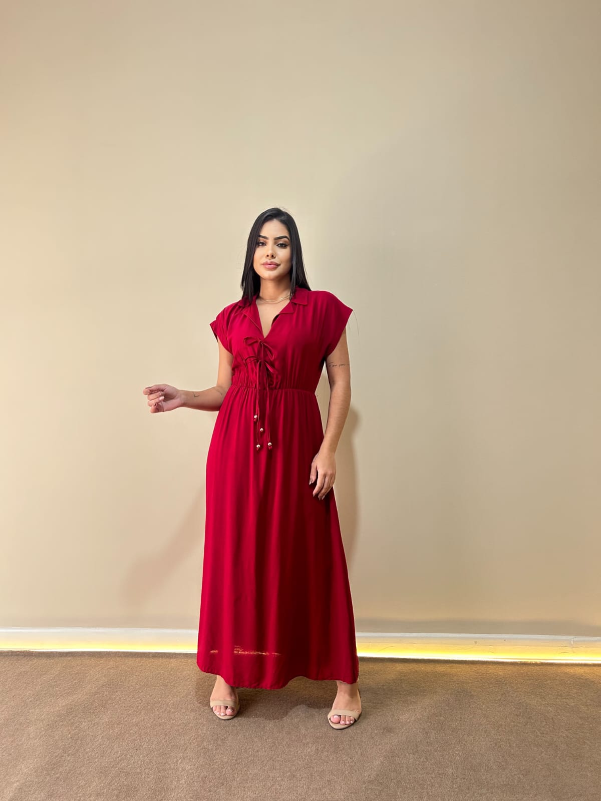 Vestido longo vermelho G1