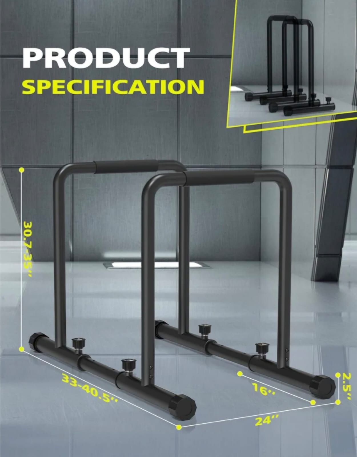 BARRAS PARALELAS ALTAS PARA CALISTENIA
