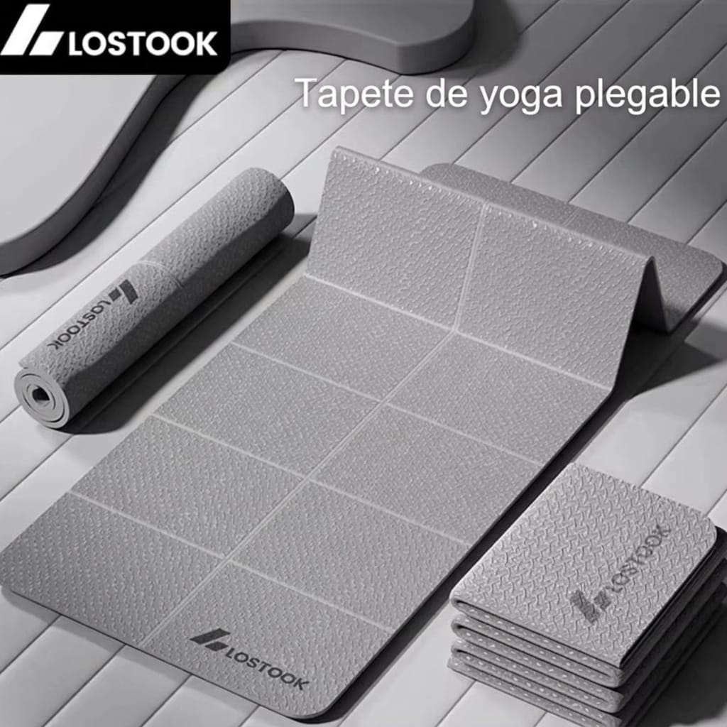 Tapete de yoga plegable 4mm de espesor, 1.83cm x 61cm Yoga, Pilates, Ejercicio en casa
