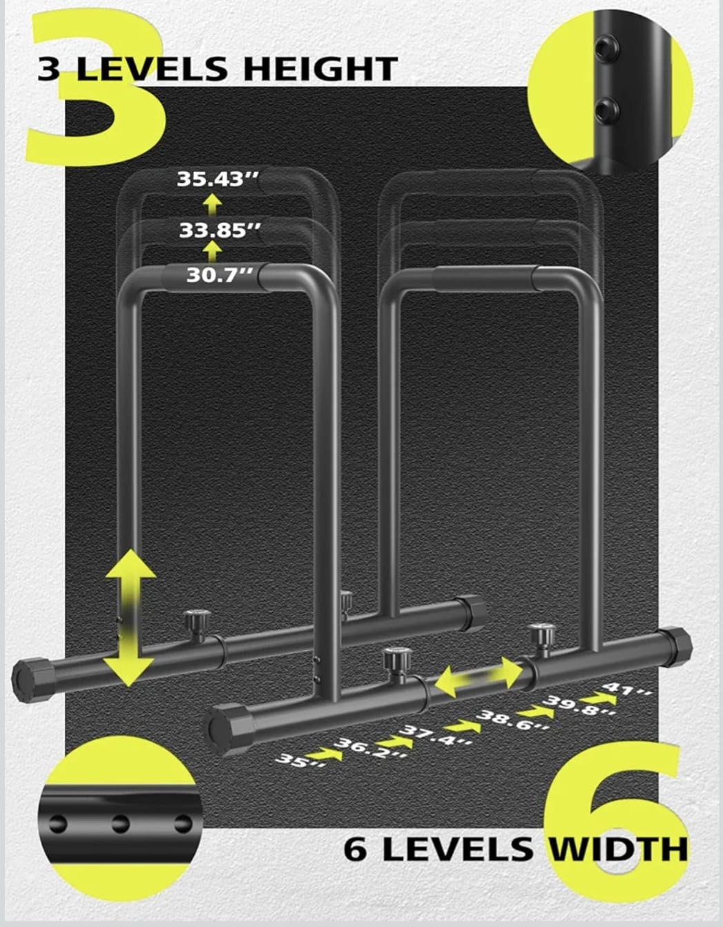 BARRAS PARALELAS ALTAS PARA CALISTENIA