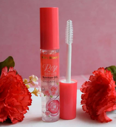 Pestañina transparente con serum de rosas KISS BÉAUTY 14 ml REF 56904-03RO