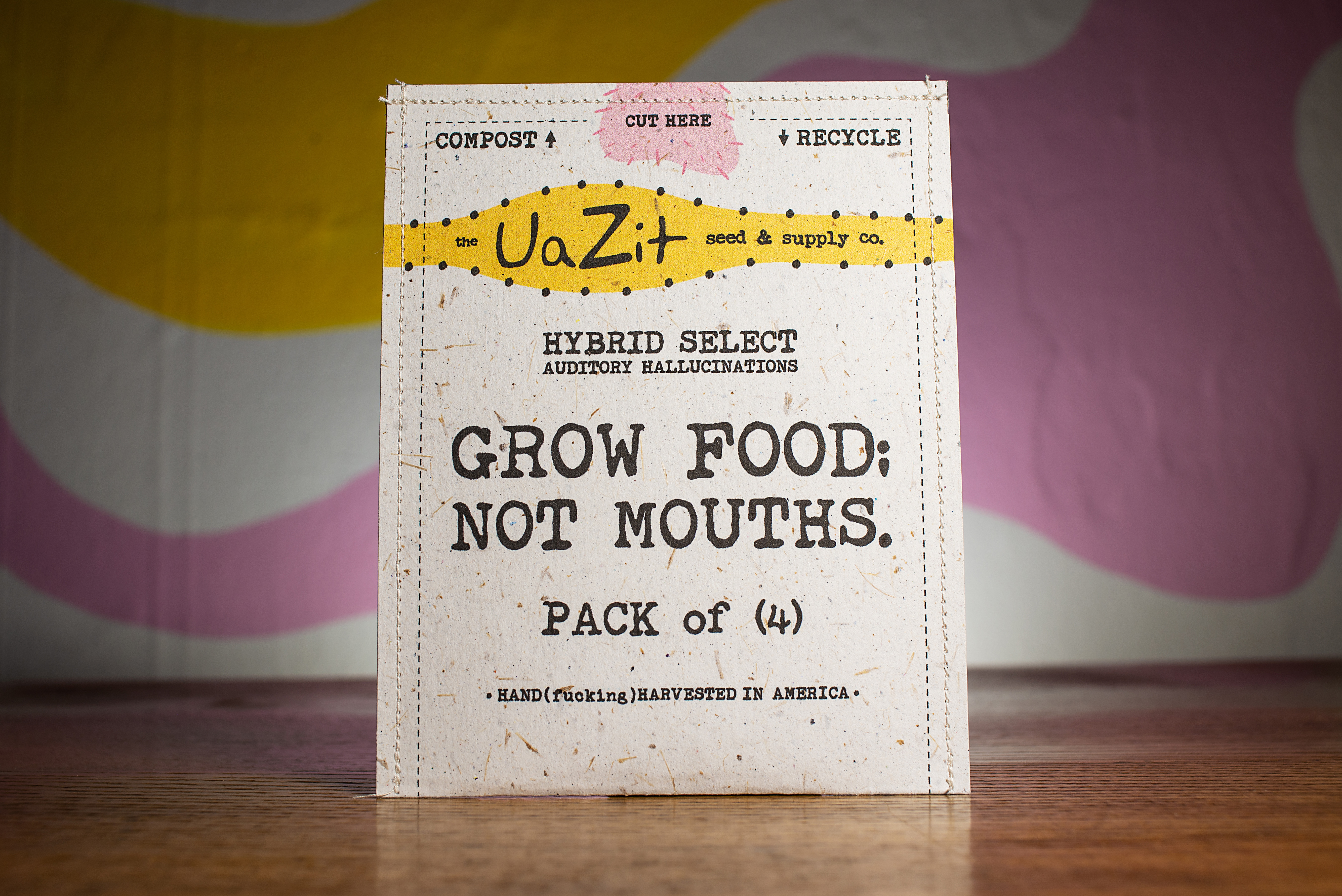 GROW FOOD; NOT MOUTHS seed pack