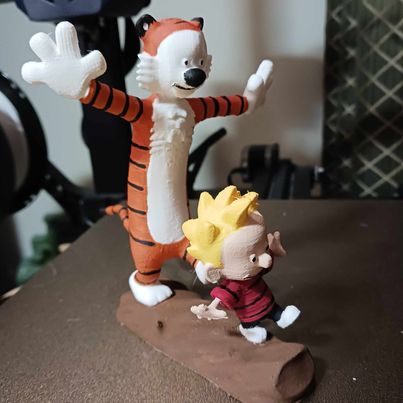 Calvin and Hobbes Statue