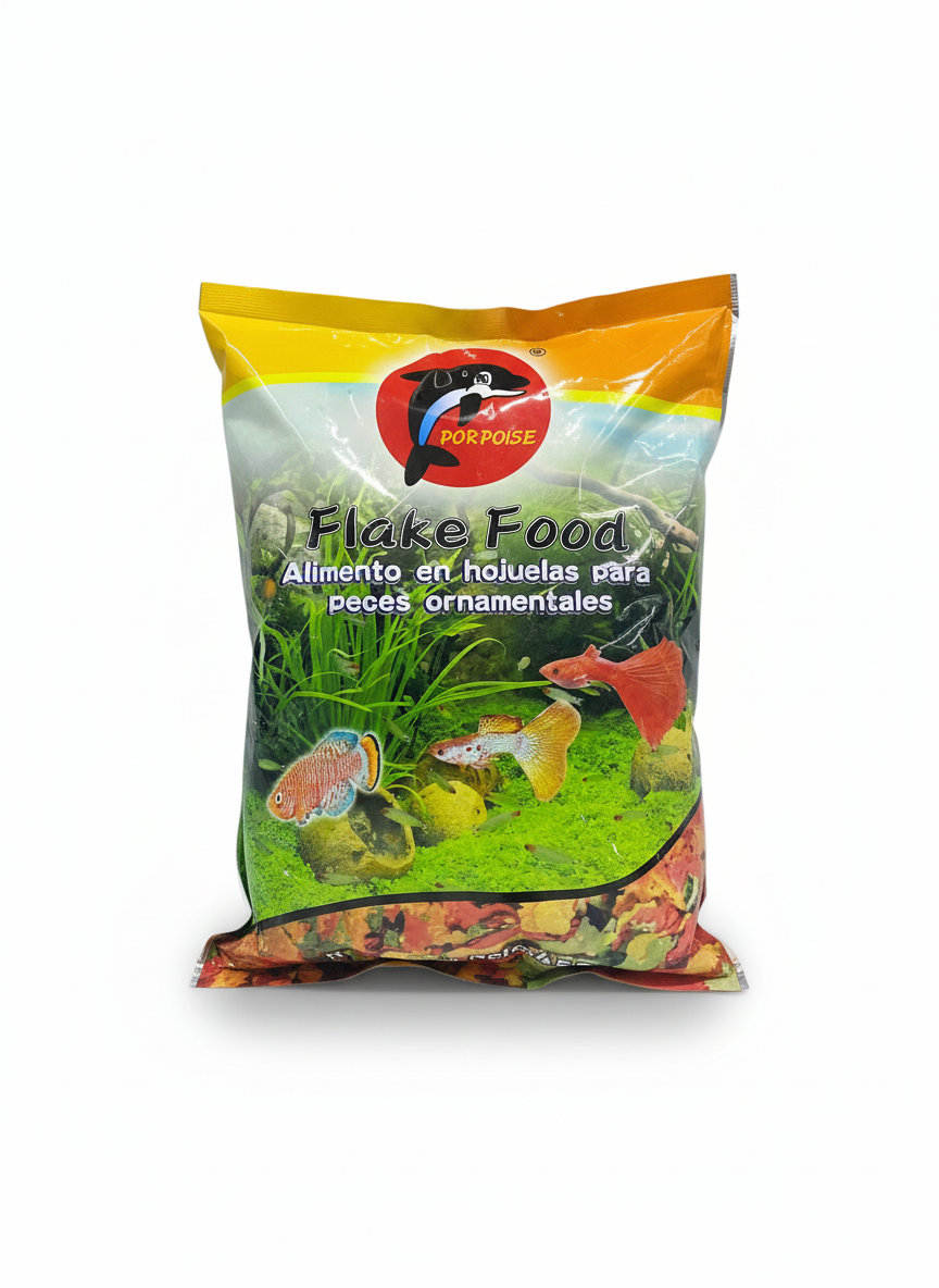 Alimento en hojuelas para peces ornamentales