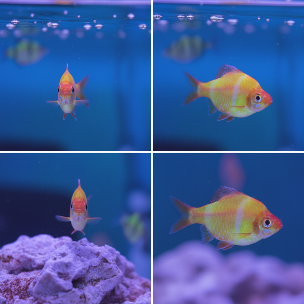 Pollo albino fluorescente