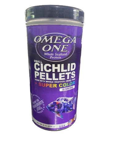 Omega One Cichlid Pellets Super Color Small Sinking 2mm 