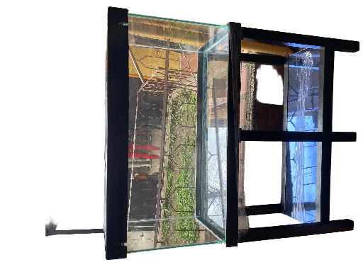 Acuario de vidrio con base Grande