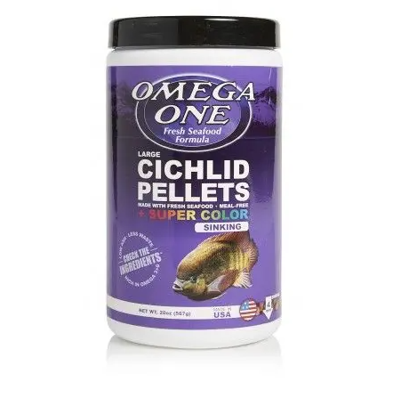 Omega One Cichlid Pellets Super Color large Sinking 4mm 