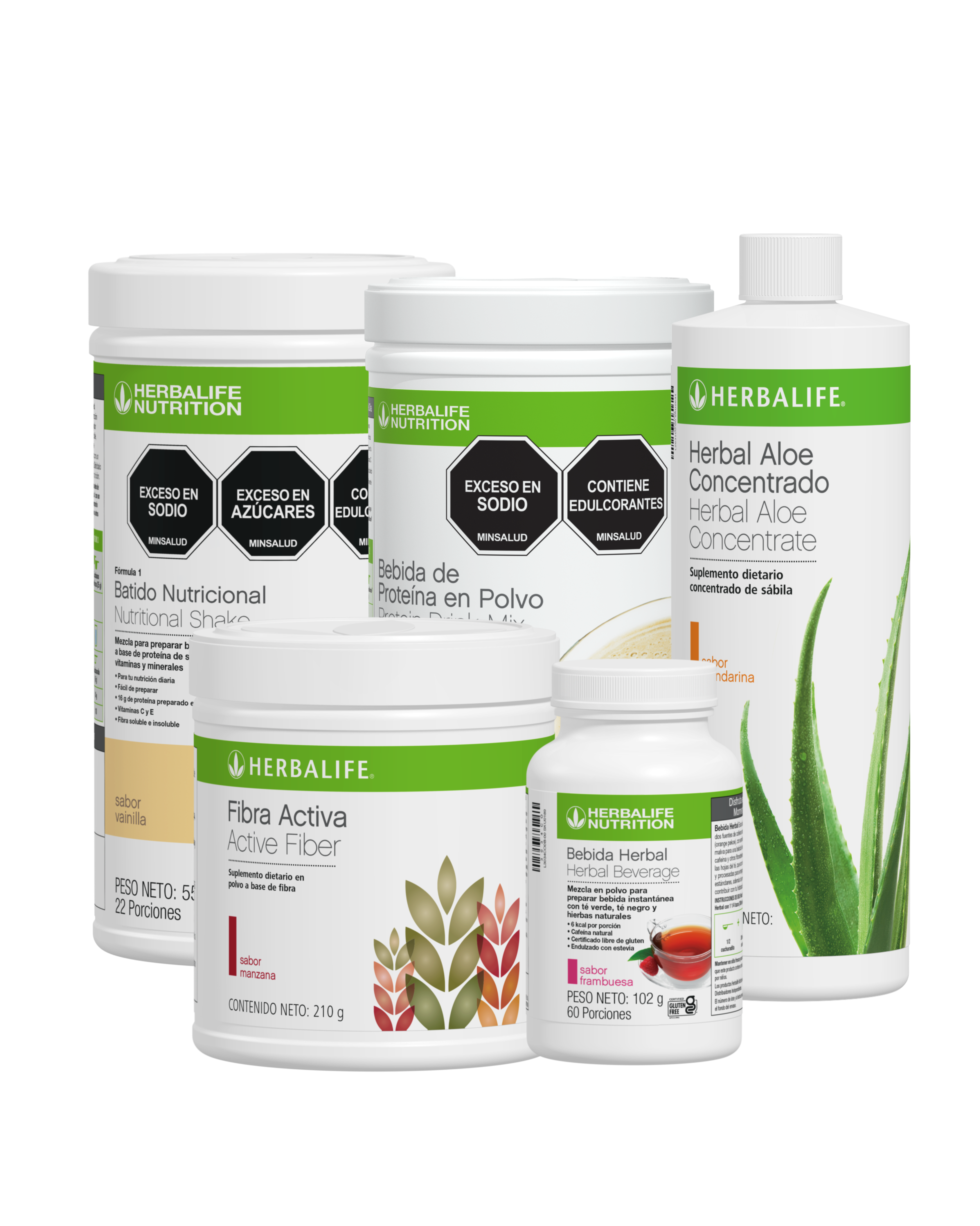 Paquete Bienestar Herbalife - Batido, Proteina, Te, Aloe y Fibra