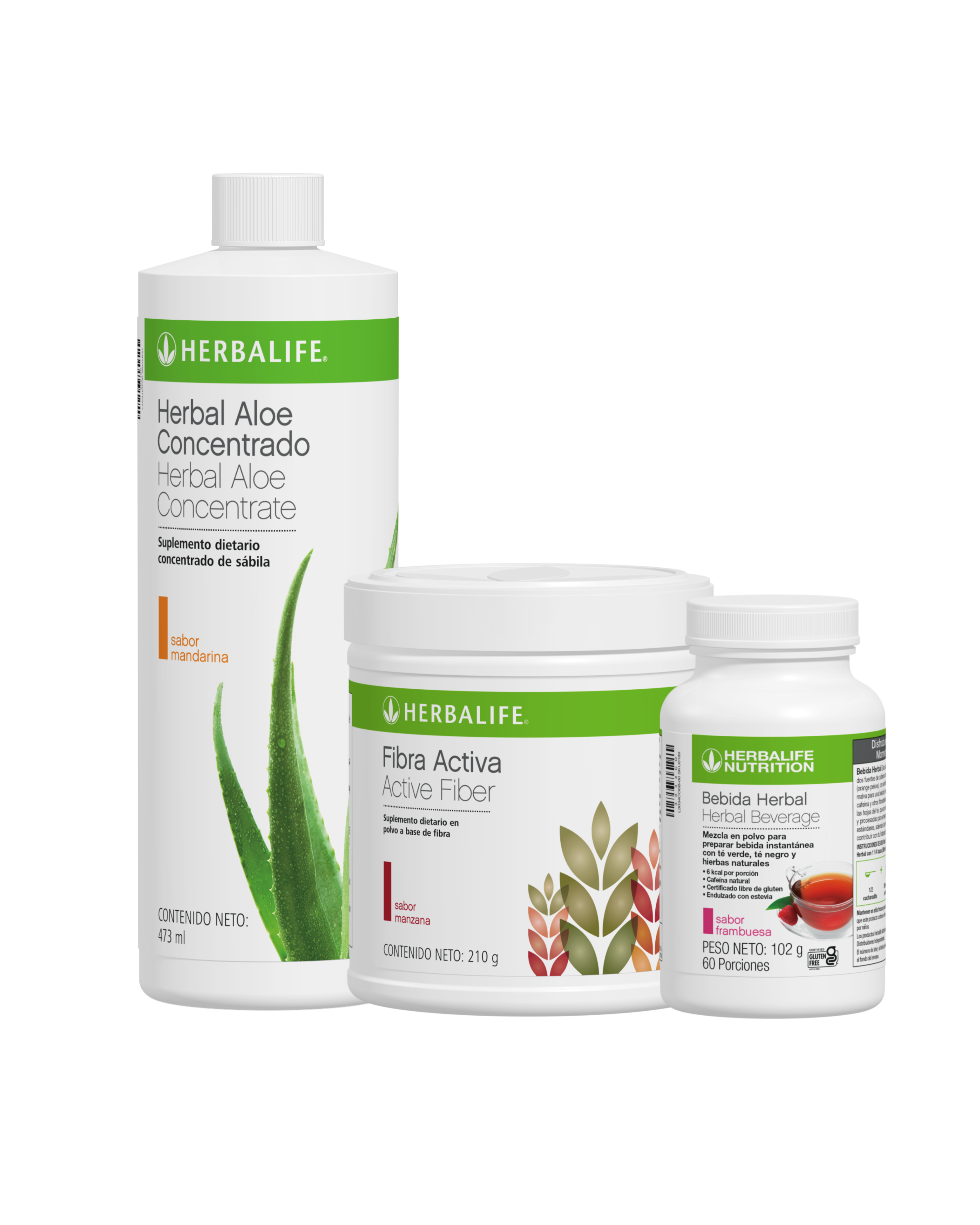 Pack de bienestar Herbalife - Aloe, Te y Fibra Detox