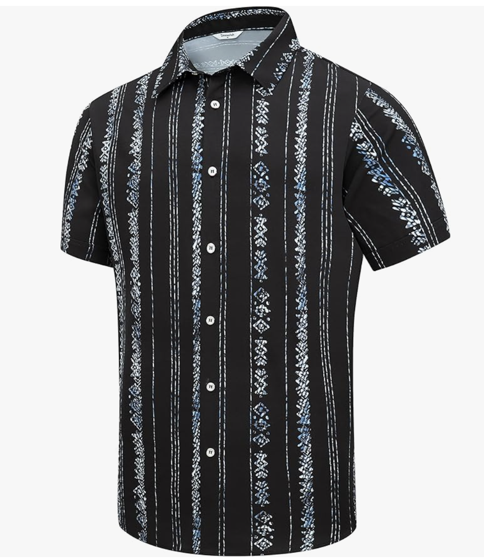 Camisa de manga corta con estampado étnico