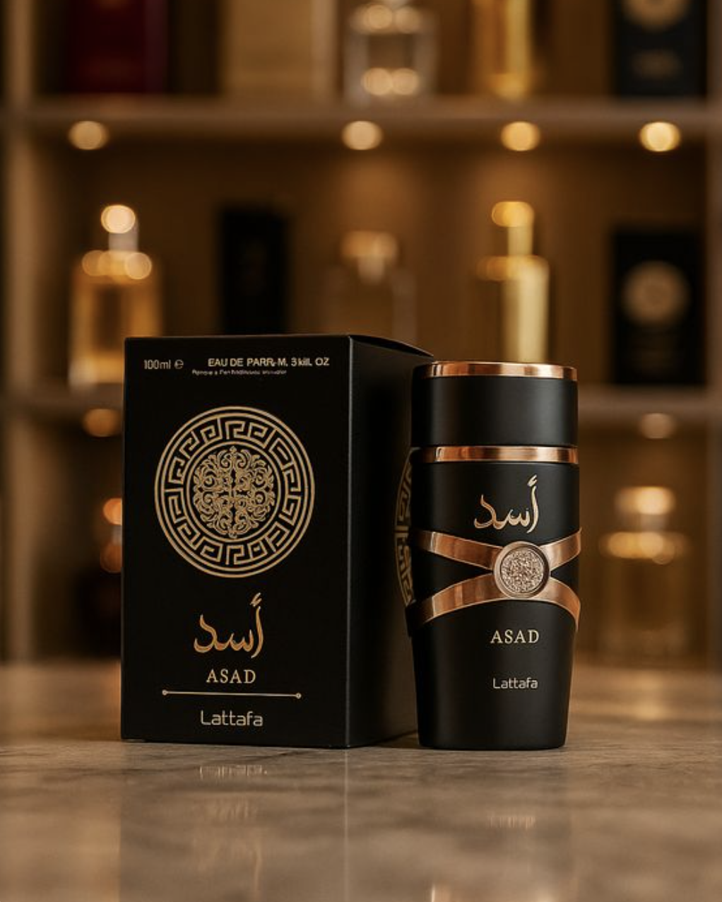 Lattafa Perfumes Asad for Unisex Eau de Parfum Spray, 3.4 Ounce