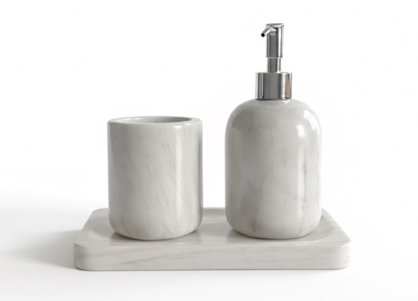 Set Dispensador de Jabon y Vaso