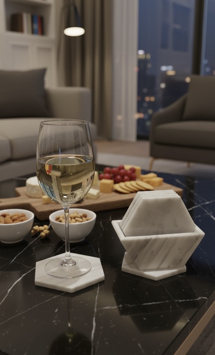 Set Posavasos hexagonales