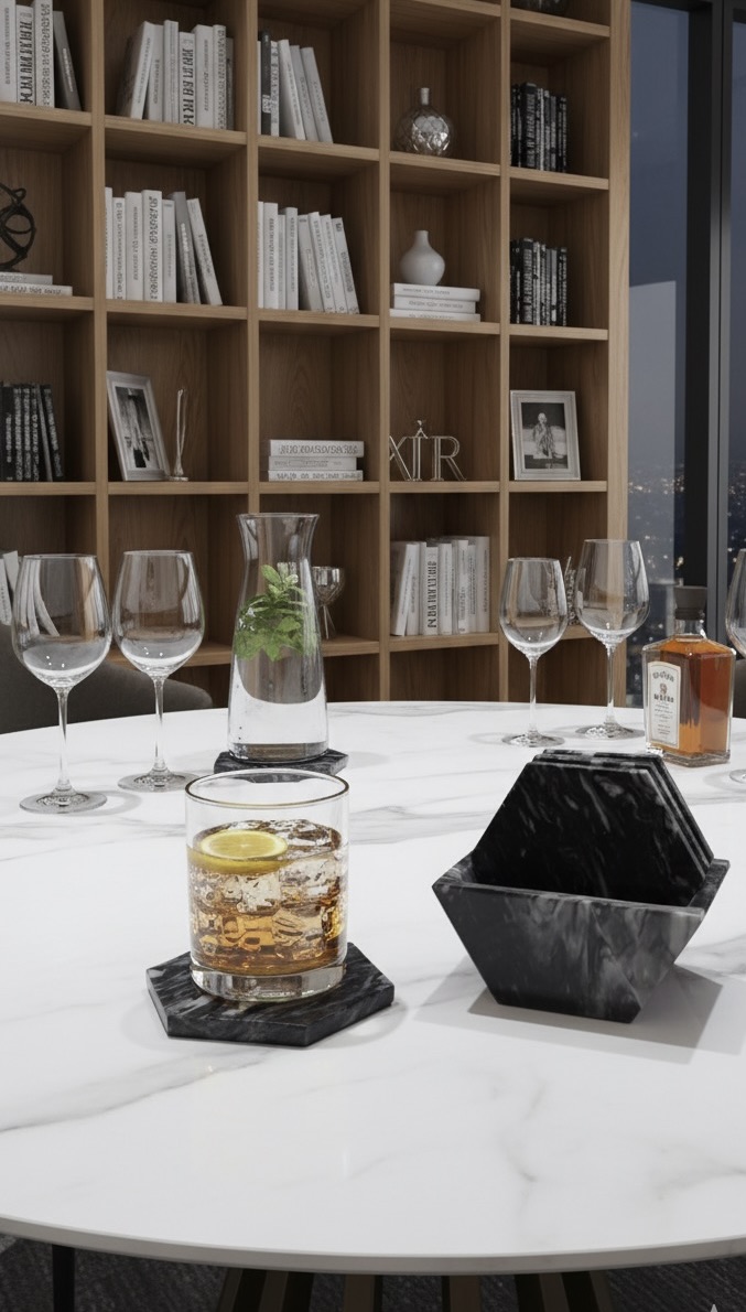 Set Posavasos hexagonales 