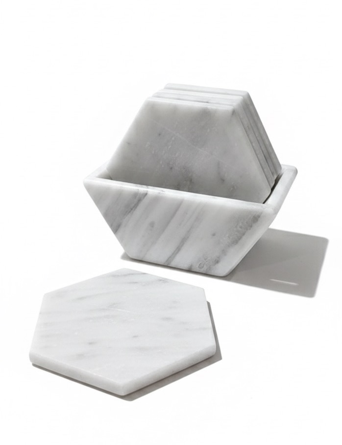 Set Posavasos hexagonales 