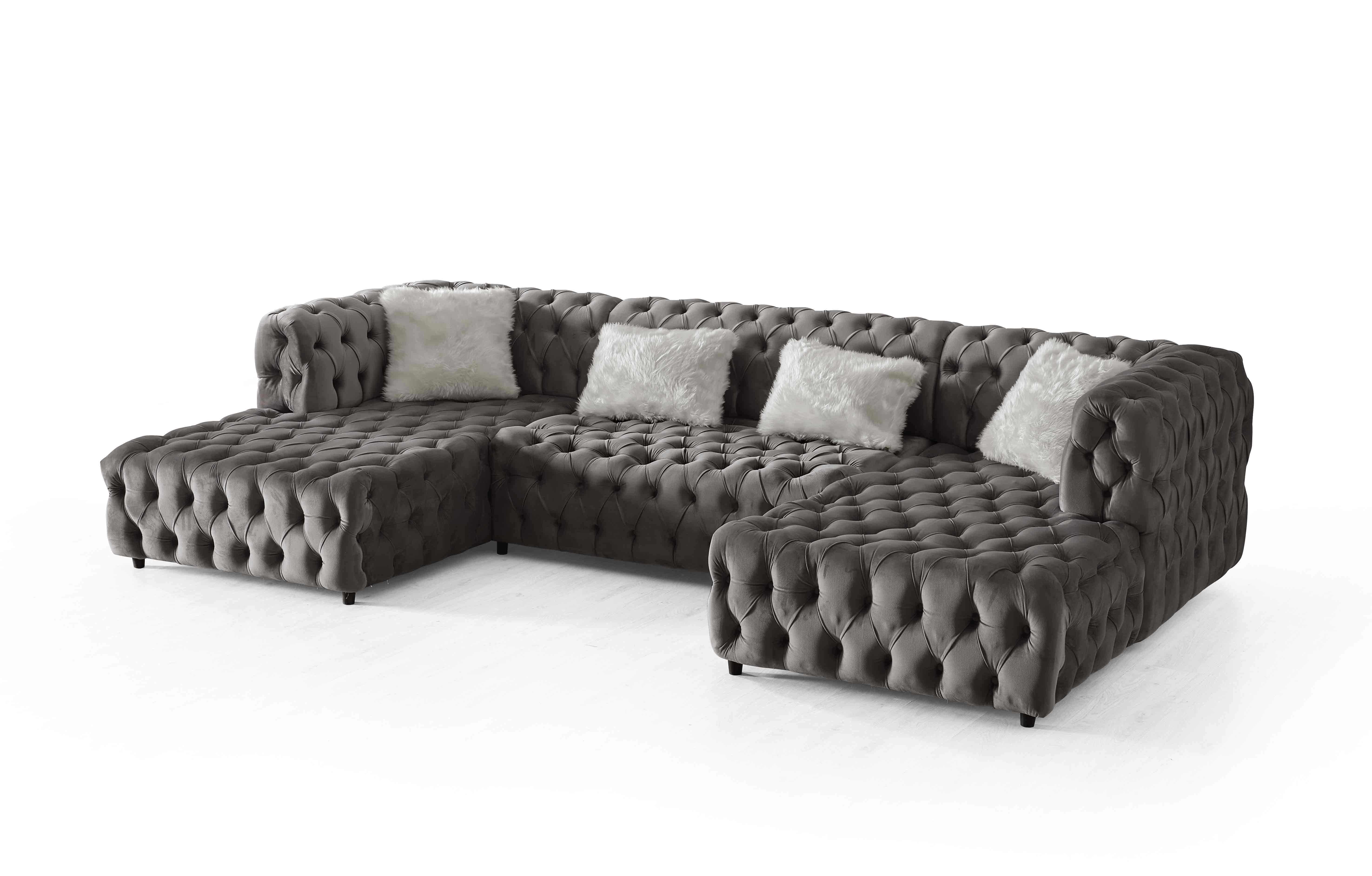 Luxurious Tufted Sectional Sofa