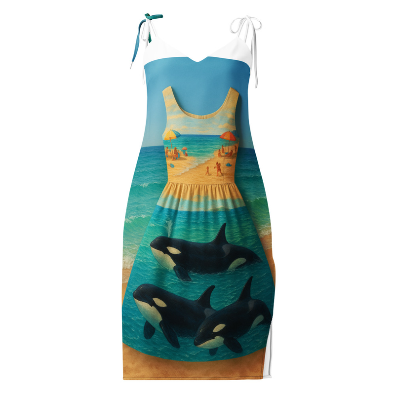 Tie-strap midi dress