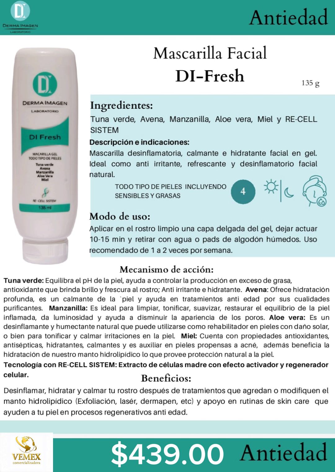 Mascarilla Facial DI–Fresh