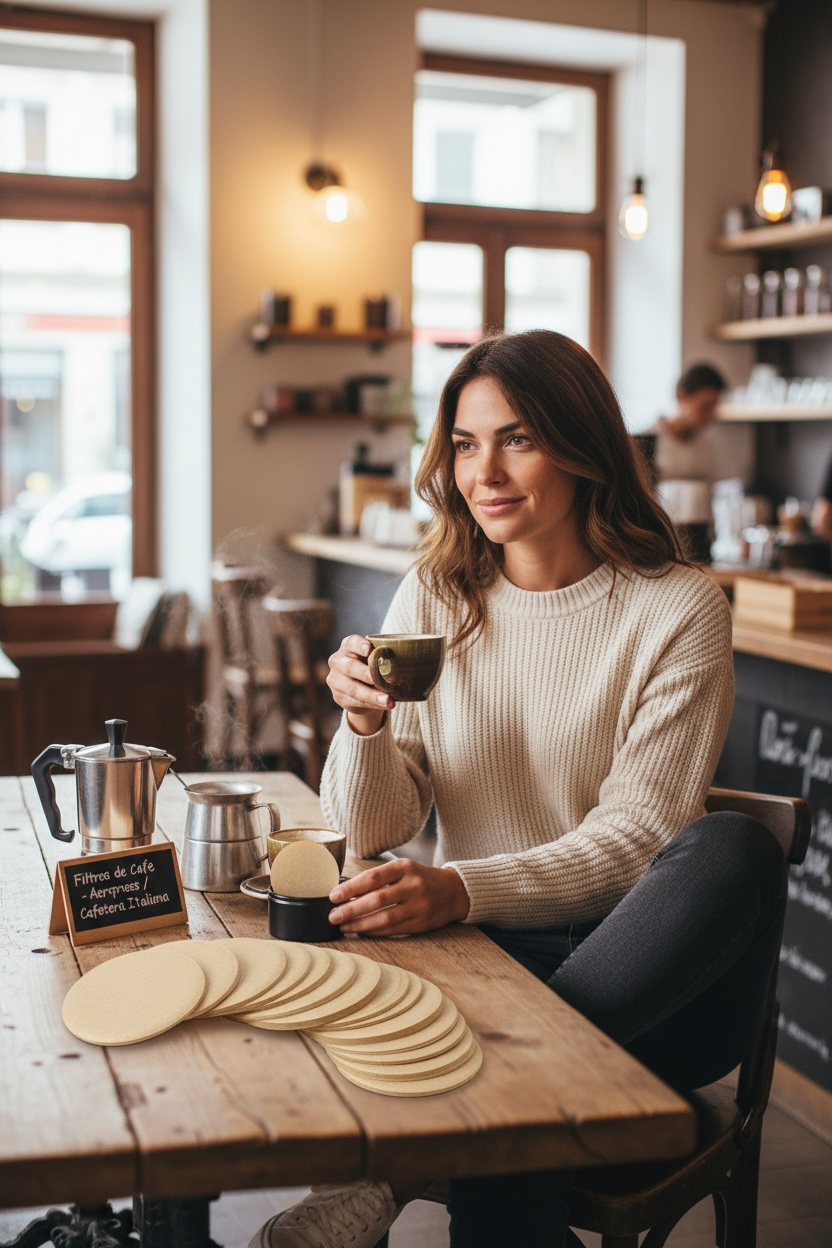 Paquete de 100 Filtros de Papel Libres de Cloro para Air press BRANG