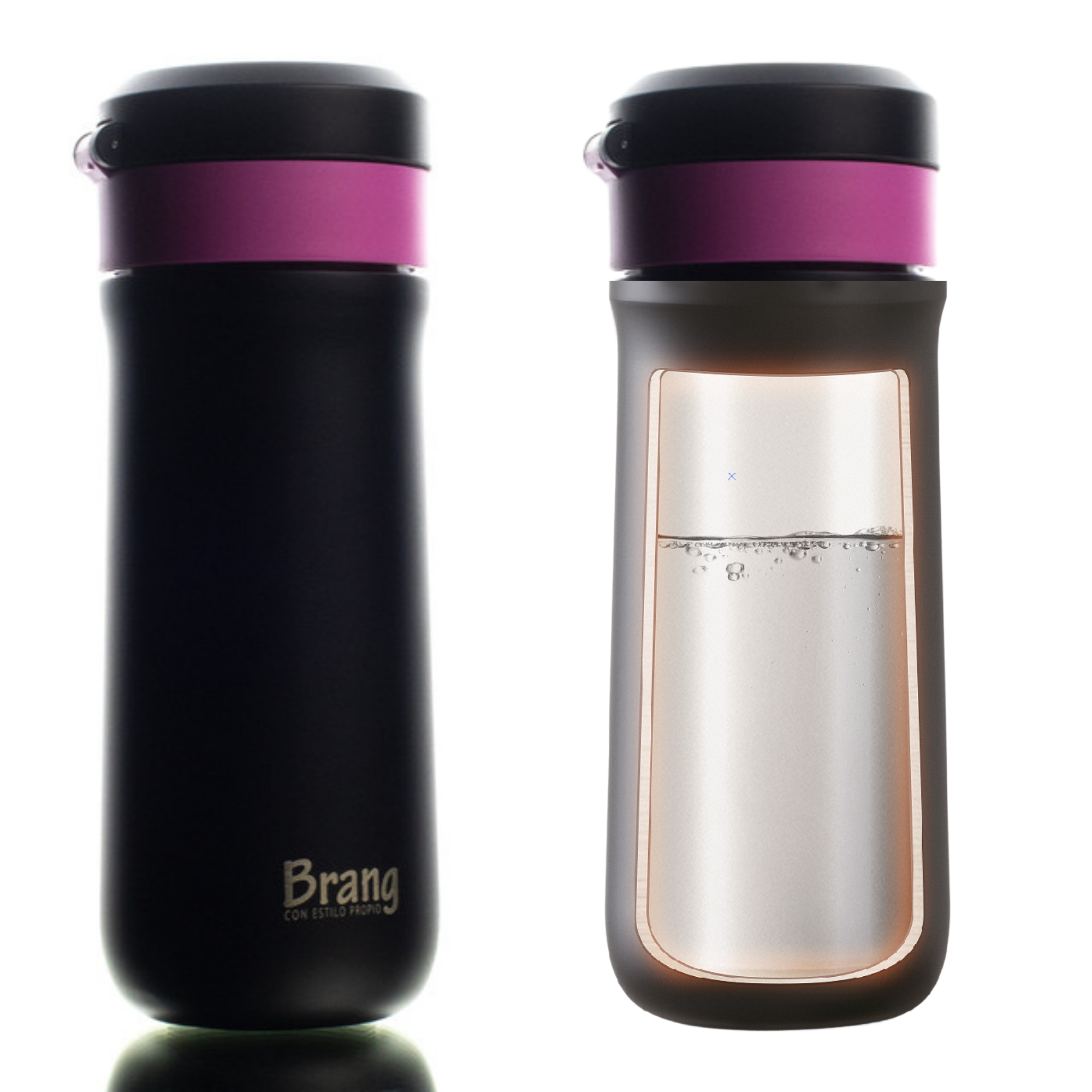 Termo de Doble Pared de Acero Inoxidable y seguro para tapa BRANG