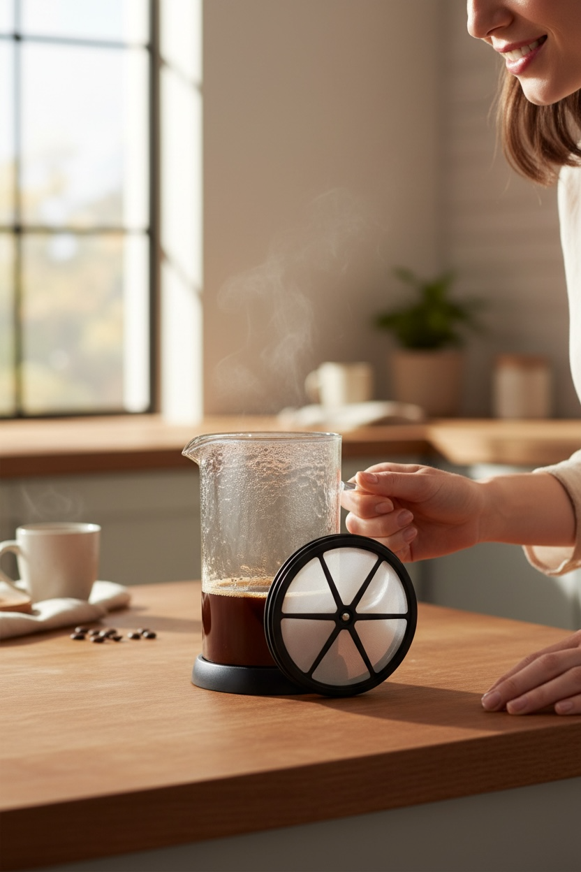 Prensa Francesa Black 800 mlts con filtro de silicon