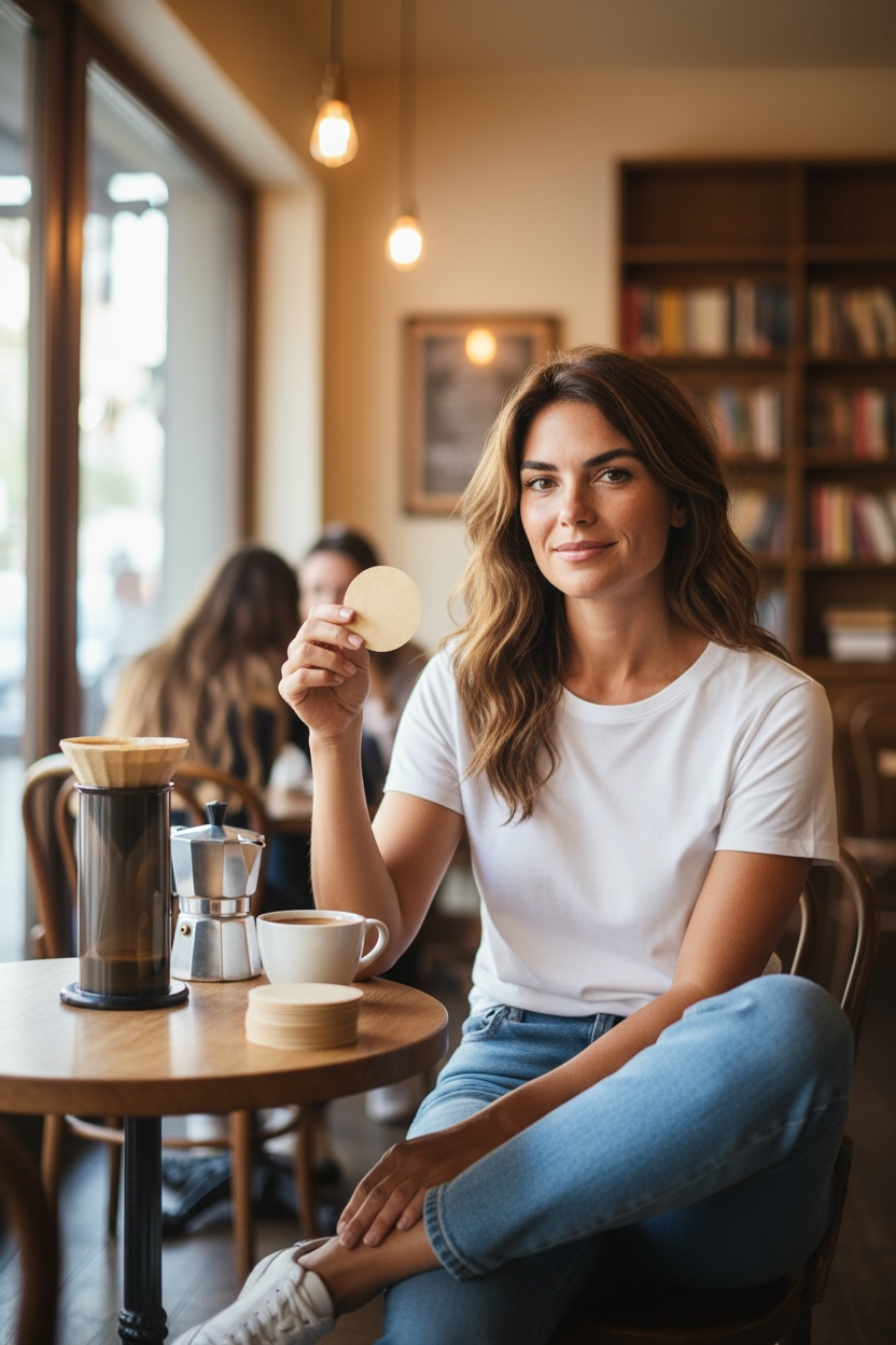 Paquete de 100 Filtros de Papel Libres de Cloro para Air press BRANG
