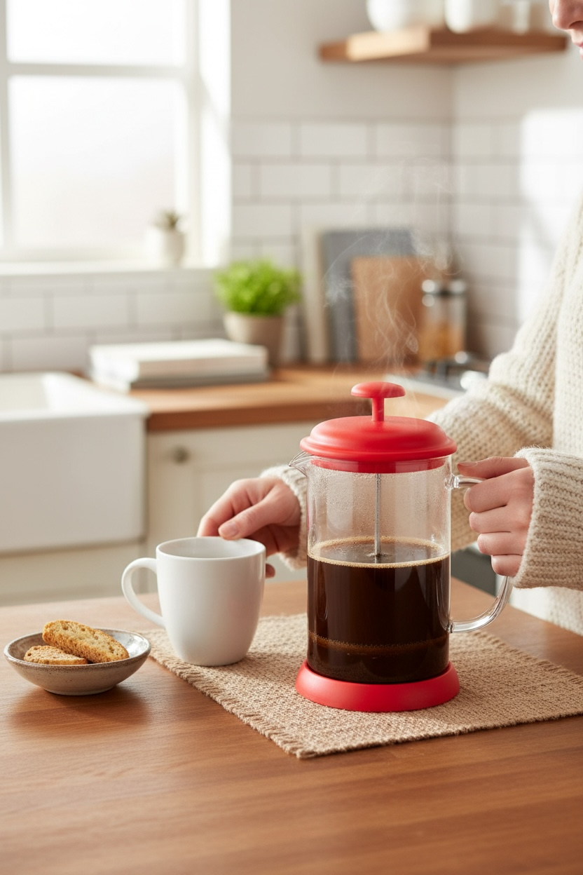  Prensa Fracesa RED 800 mlts con filtro de silicon 