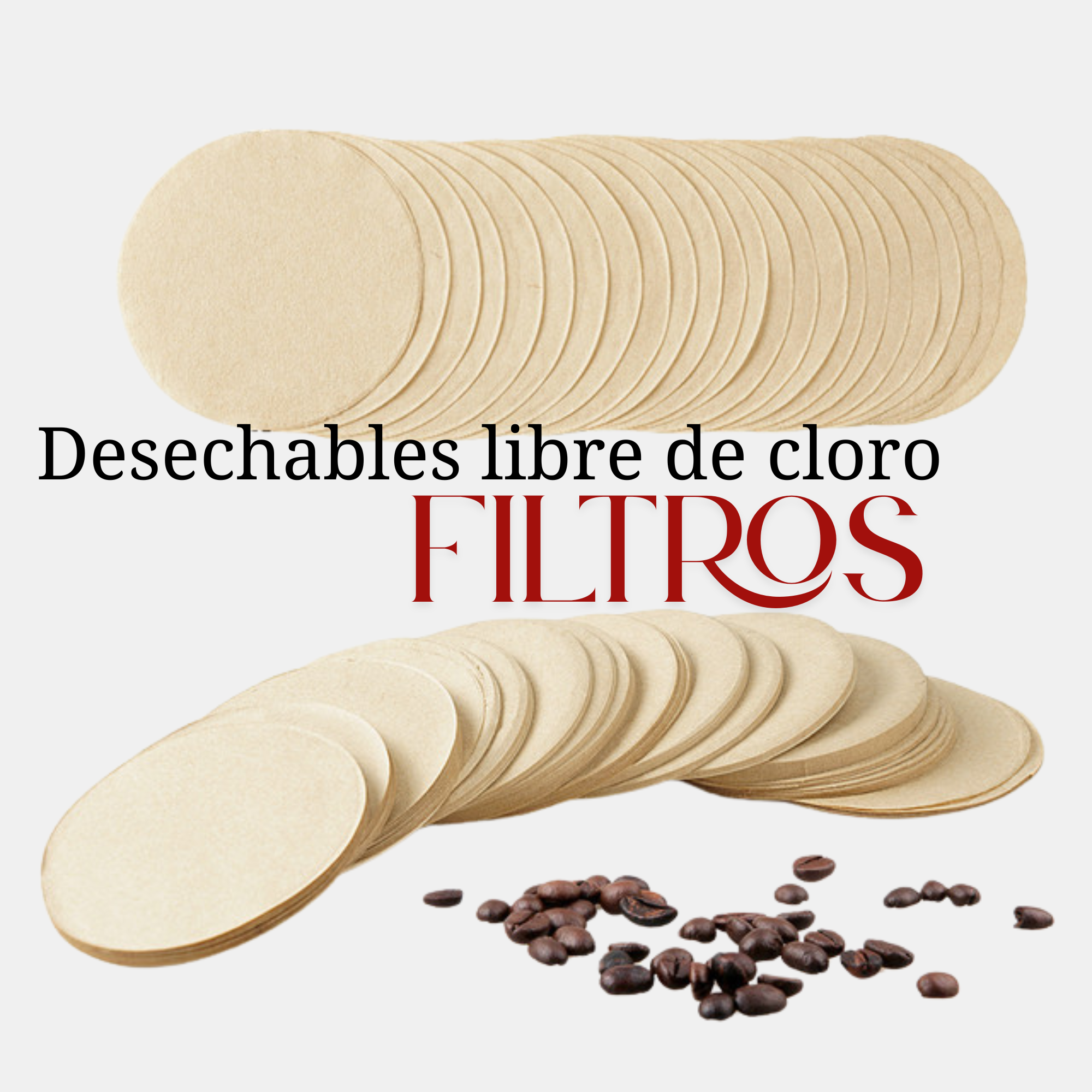 Paquete de 100 Filtros de Papel Libres de Cloro para Air press BRANG