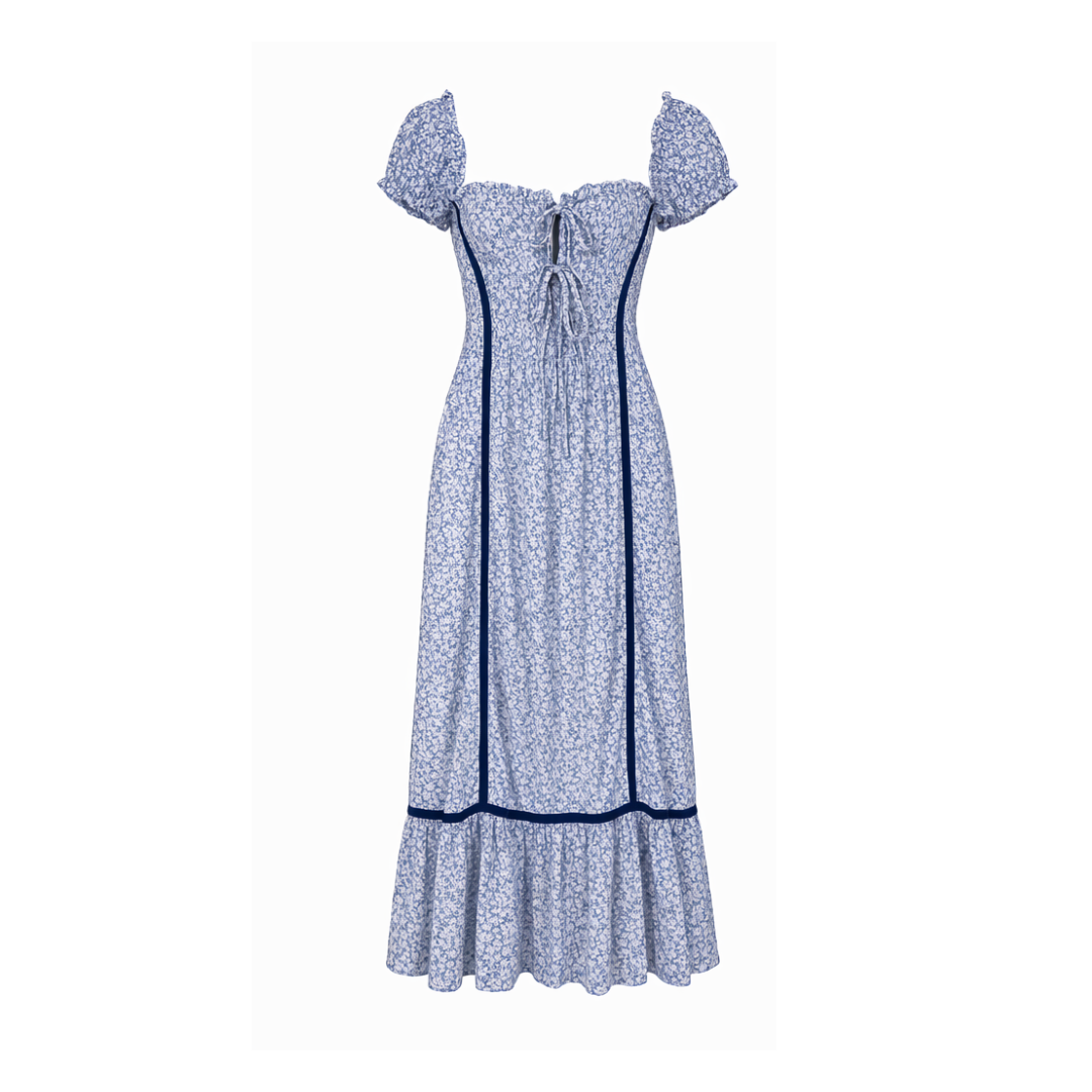 Anastasia Floral Smocked Milkmaid Dress