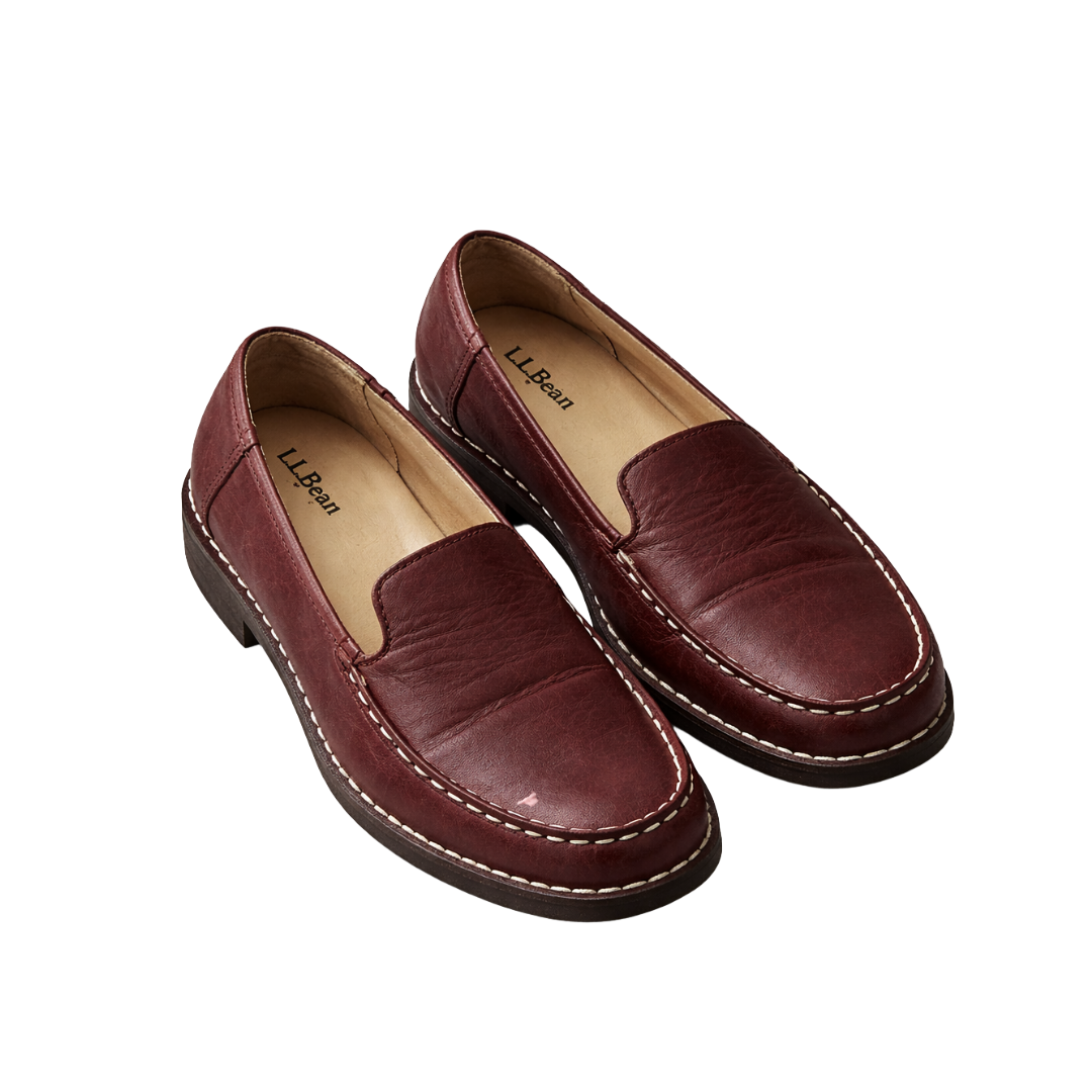 L.L. Bean Oxblood Leather Loafers