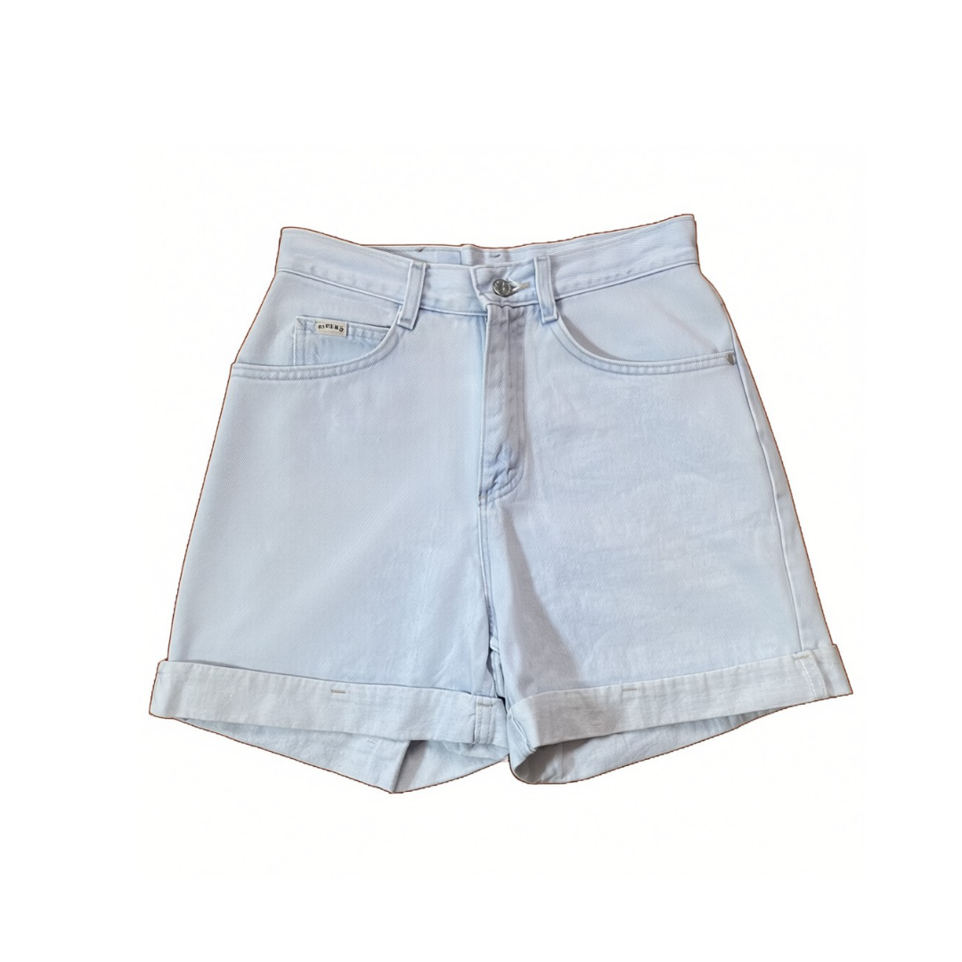 Riders High Waist Light Wash Cuffed Shorts