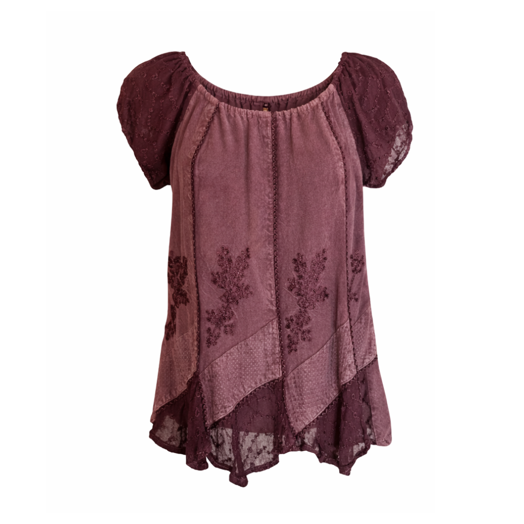 Sacred Threads Boho Peasant Blouse