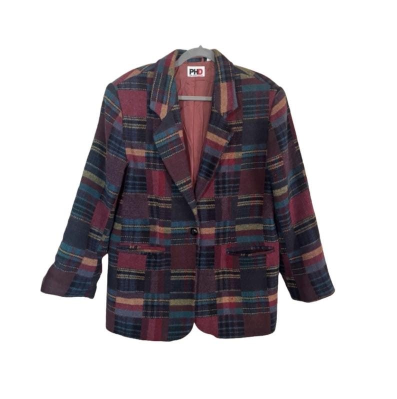 PHD Plaid Wool Blazer