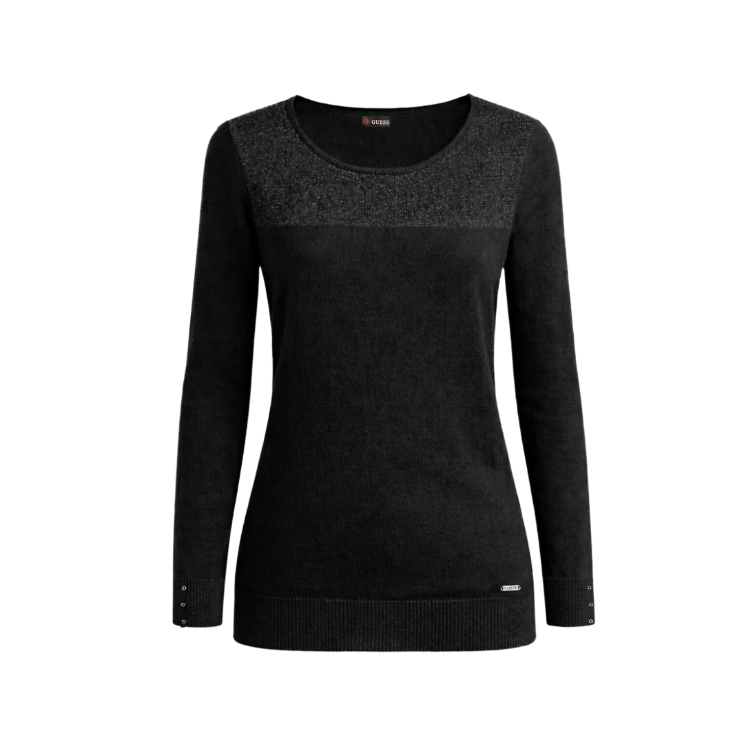 Guess Sheer Panel Chic Top