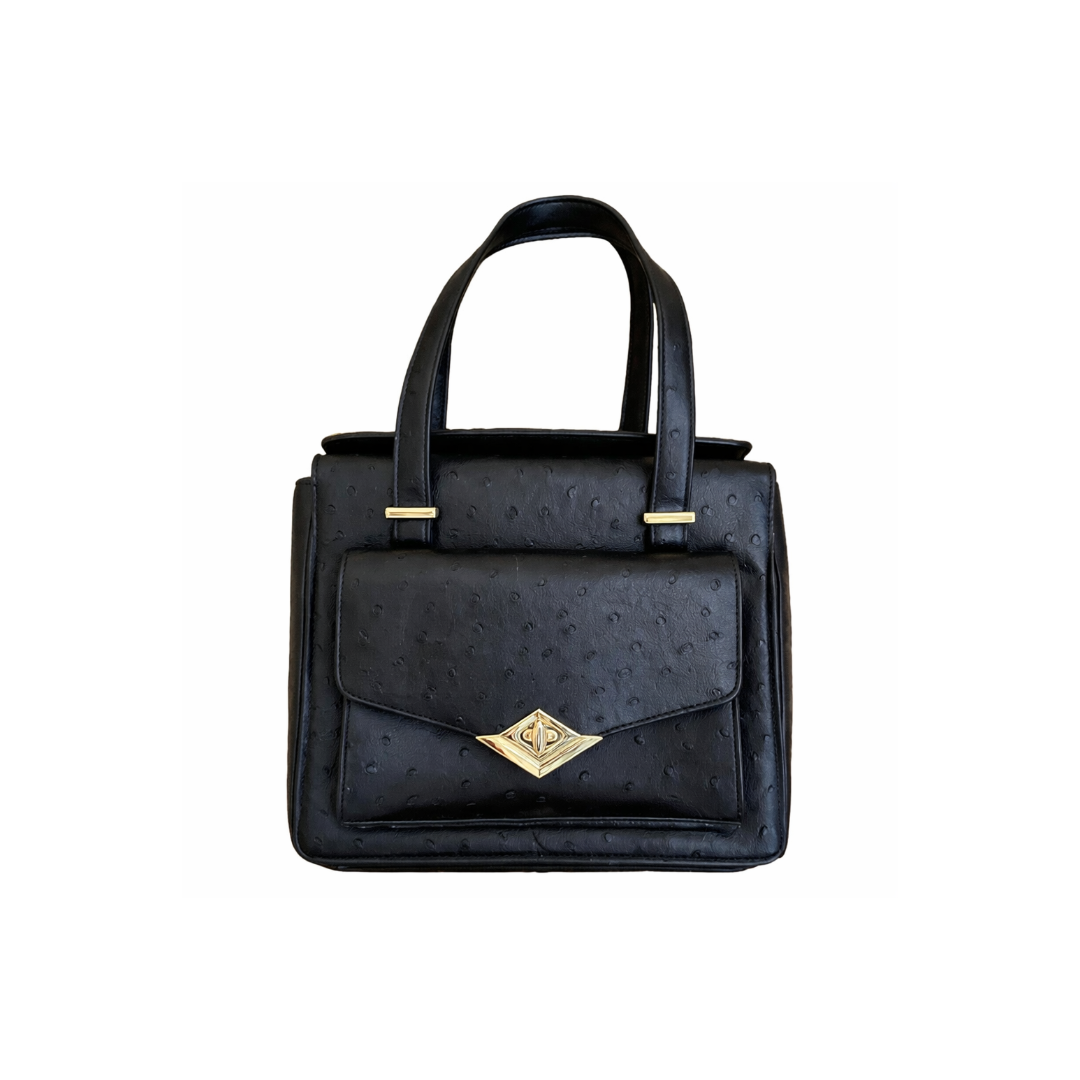 Ostrich Embossed Faux Leather Bag