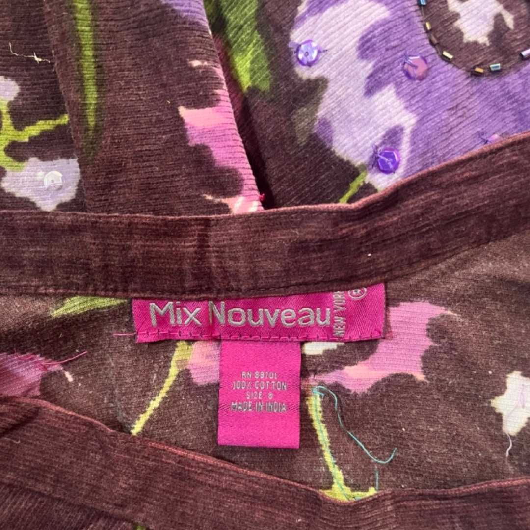 Brown Sequin Embroidered Skirt