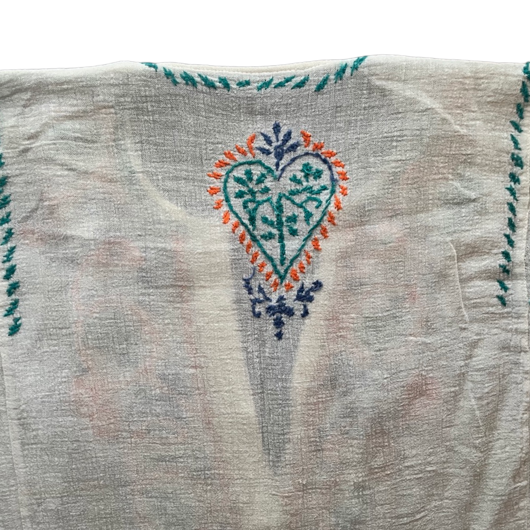 Geeta Embroidered Cotton Gauze Tunic Boho Top