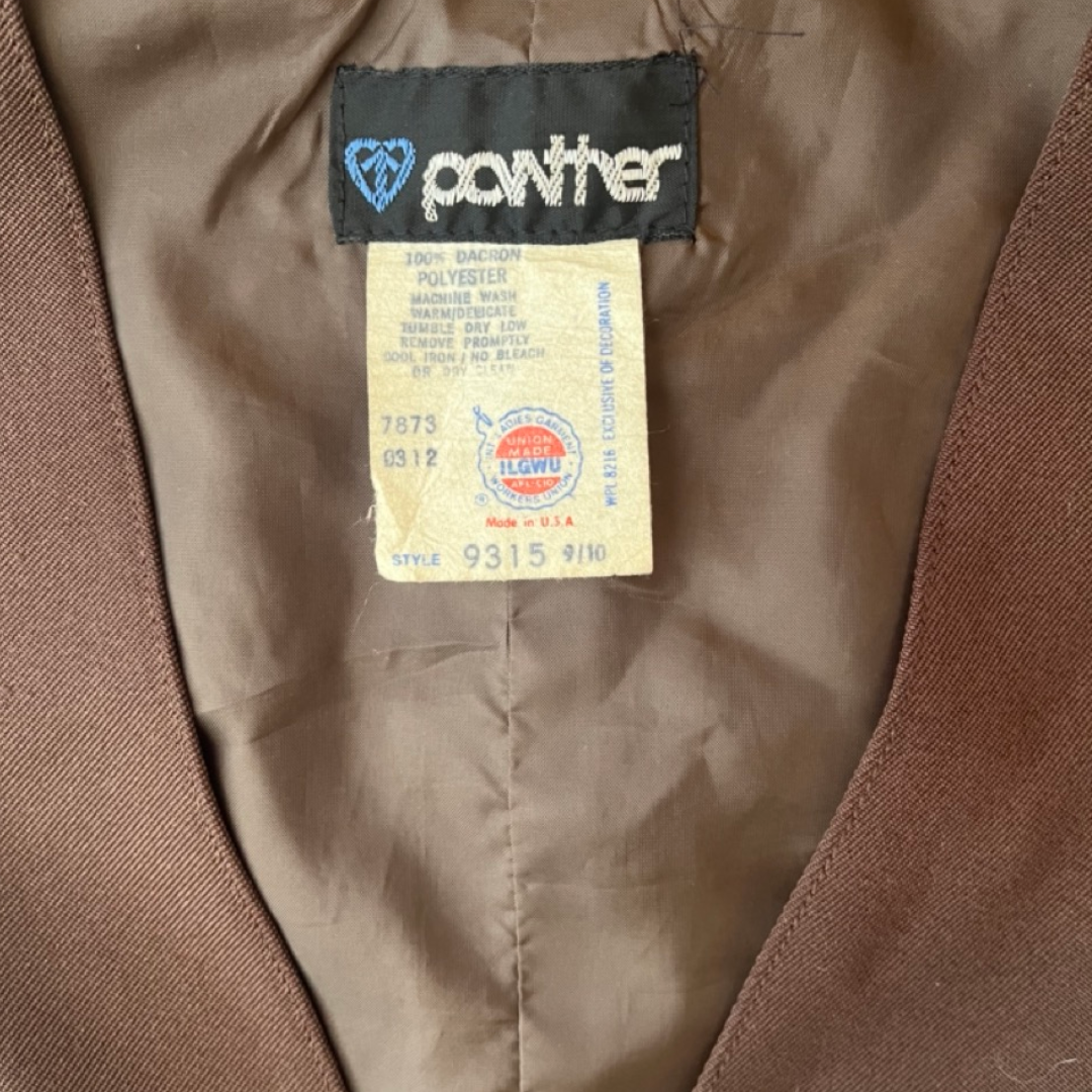 Panther Brown Waistcoat Vest