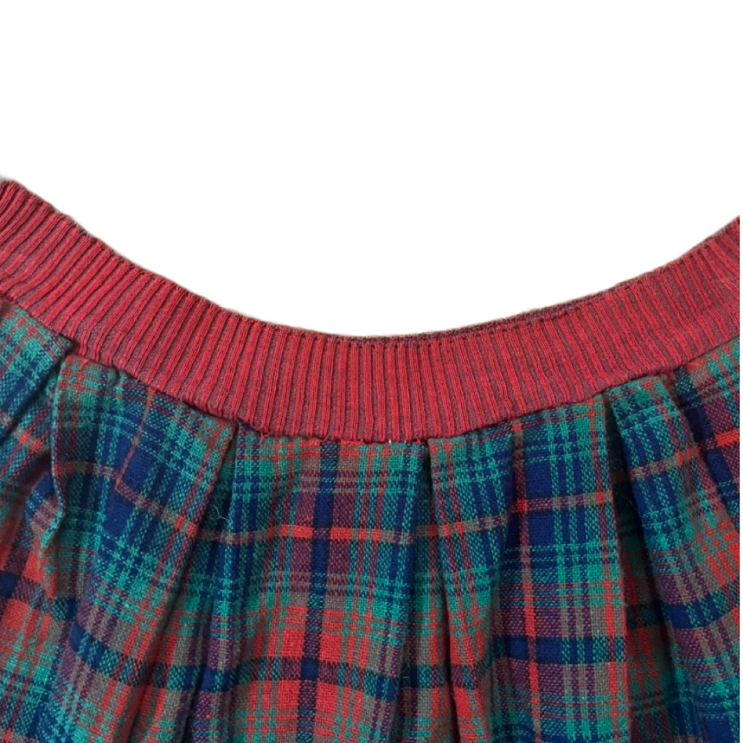 Tartan Plaid Wool Mini Skirt