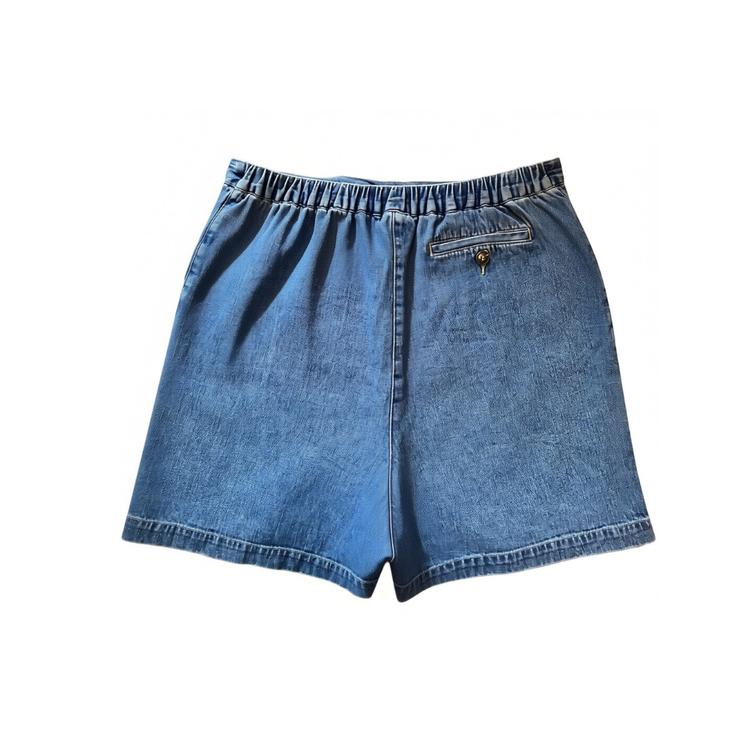 Button Front Denim Skort
