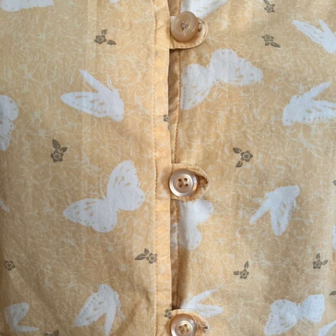 Woolrich Sleeveless Collared Butterfly Print Top