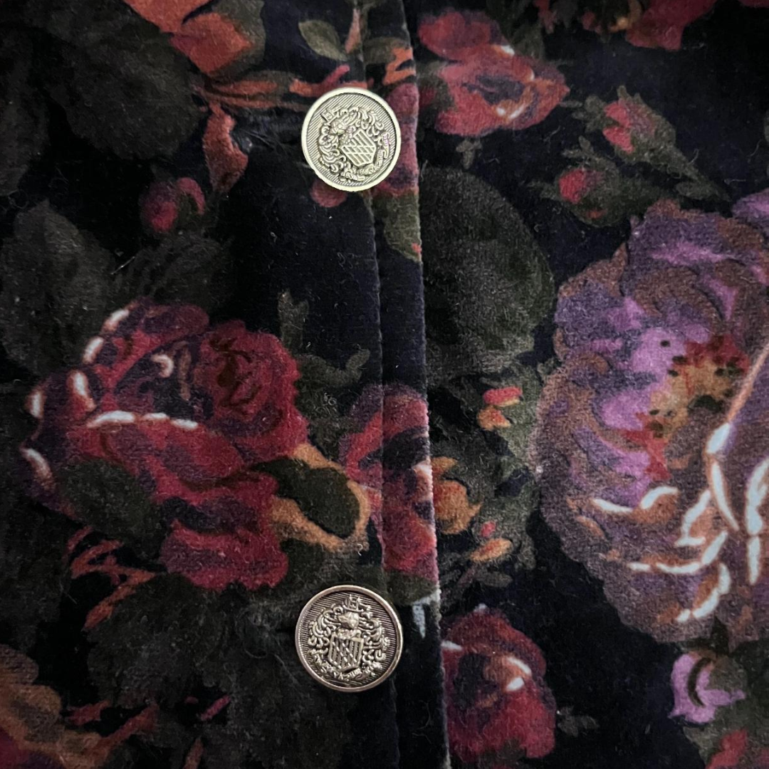 Floral Velvet Vest