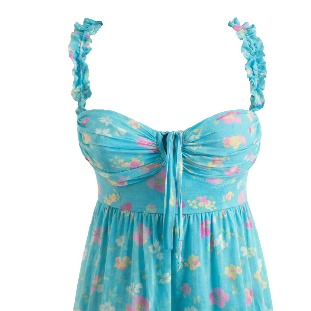 Betsey Johnson Floral Chiffon Dress