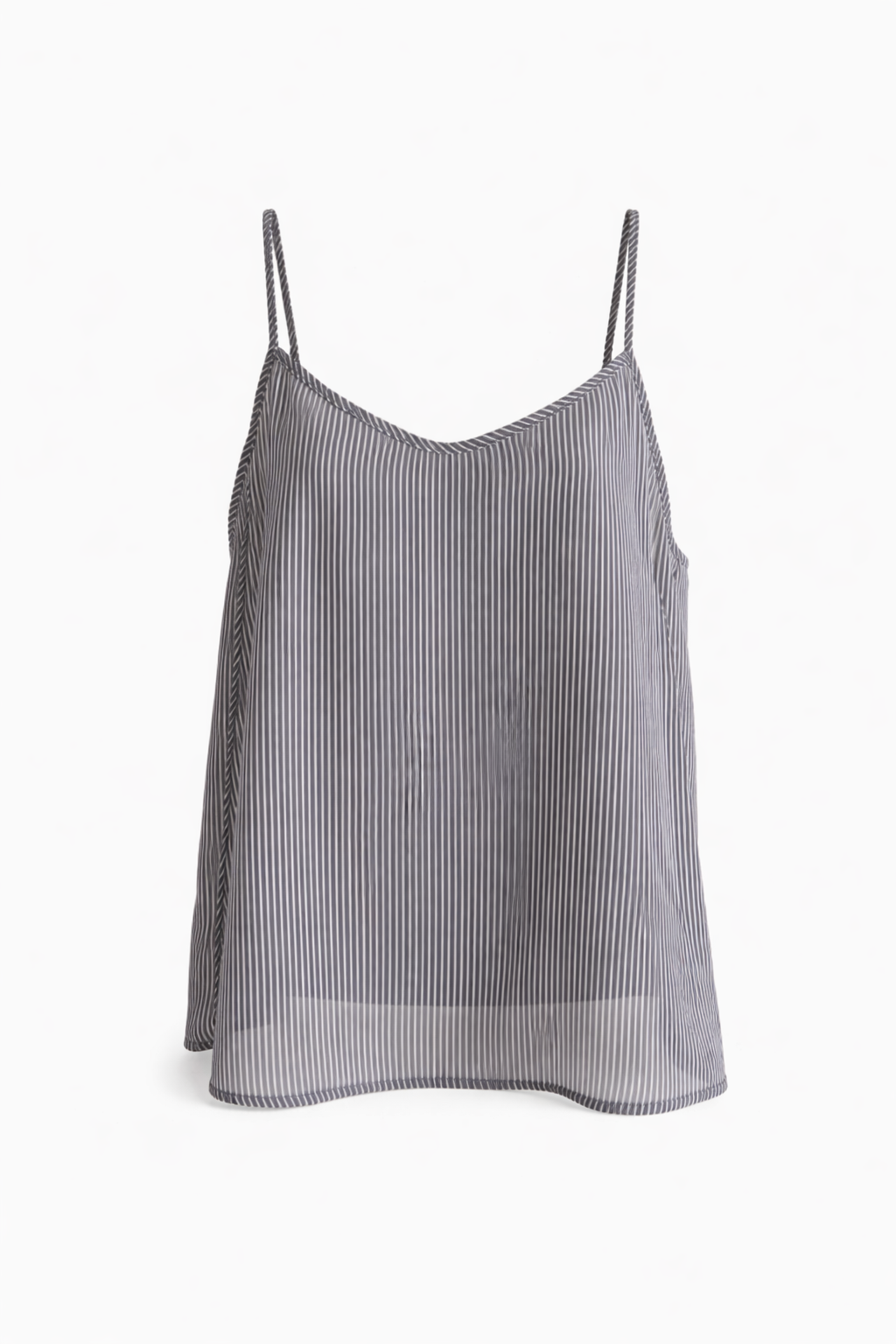 Stripped Chiffon Sheer Tank